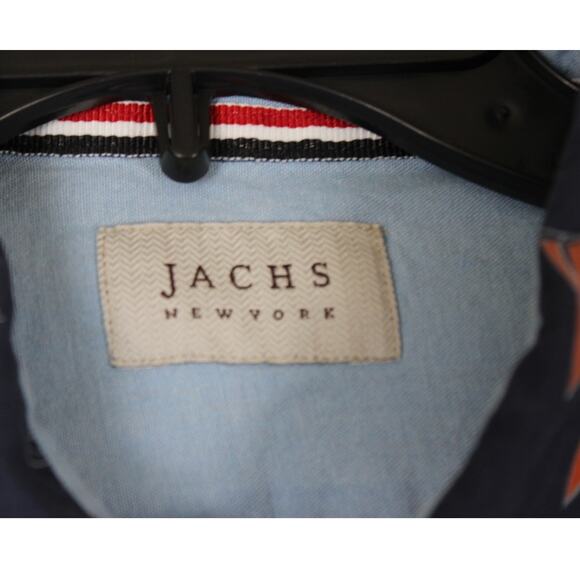 Jachs New York Men's Navy‎ Sailboat Print SS Button Up Shirt Size Medium - Picture 3 of 6